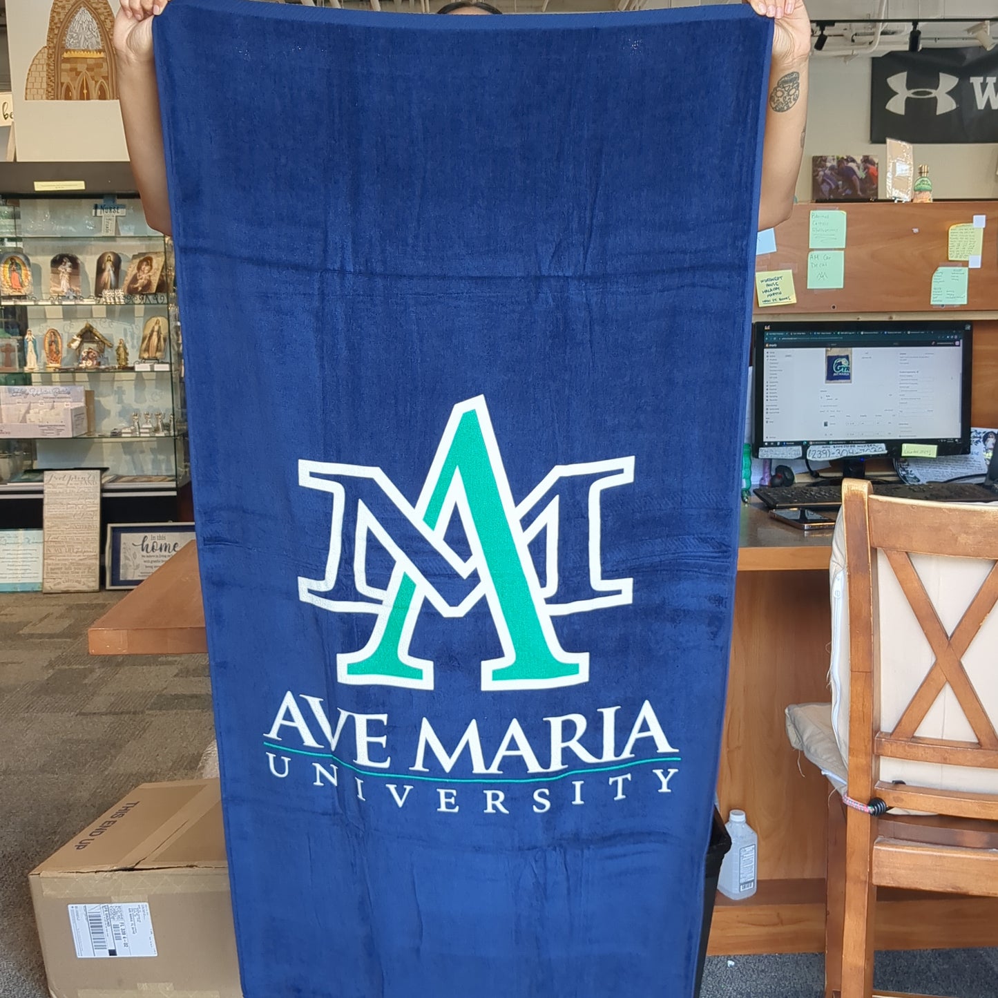 Ave Maria University Beach Towel