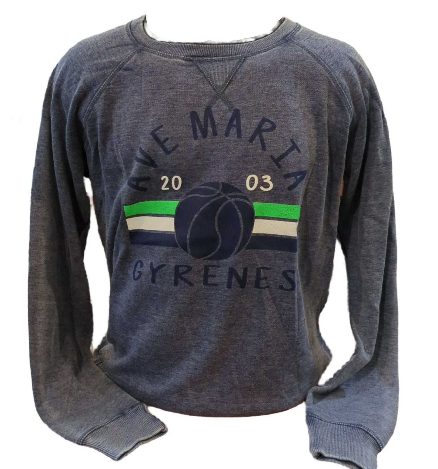 Ave Maria Gyrenes Basketball Crewneck - Blue 84