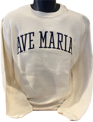 Ave Maria Bryce Corded Crew Embroidered Sweatshirt