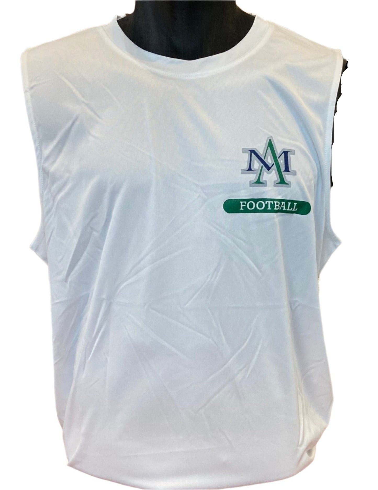 AM Logo Football - White TEAM365 Tank Tee
