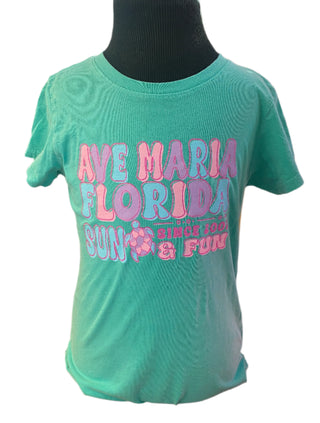 Youth Ave Maria Florida Sun and Fun Glitter T-Shirt