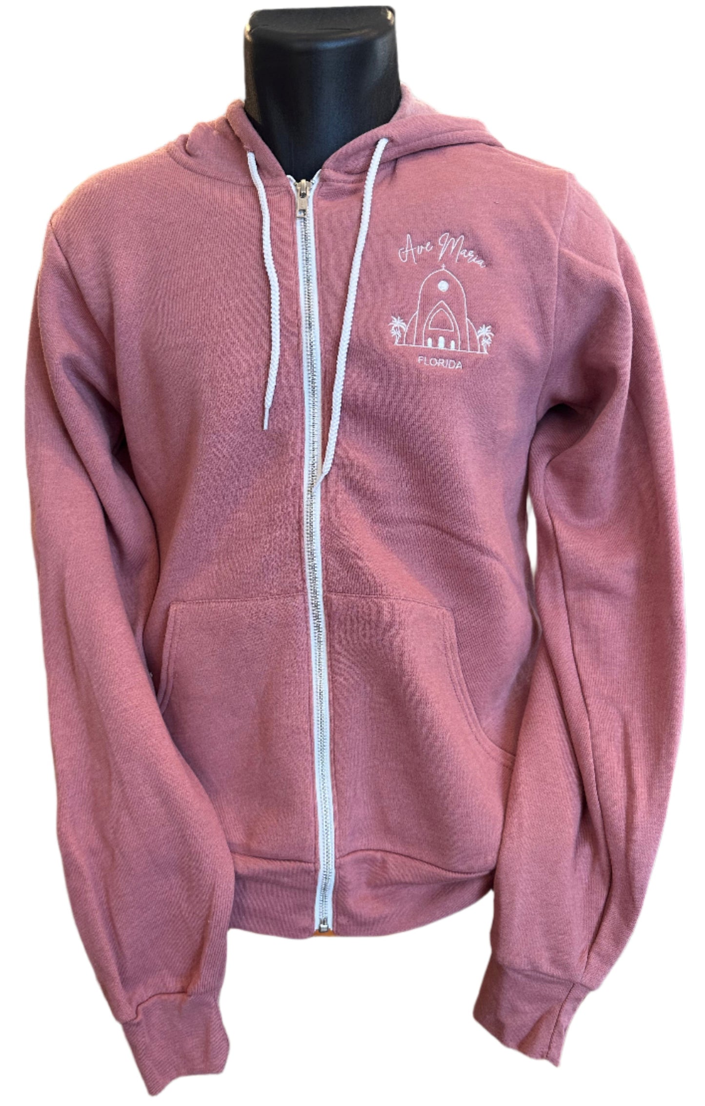 Ave Maria, Florida Embroidered Zip Up Sweatshirt