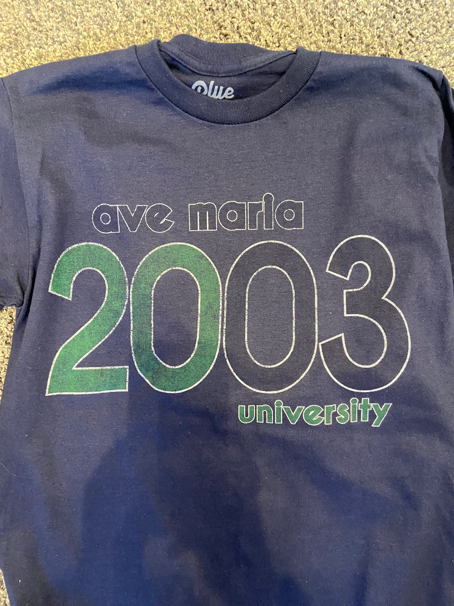 Ave Maria University 2003 T-Shirt - Blue 84 Brand