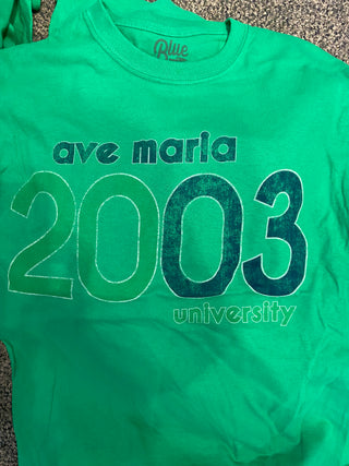 Ave Maria University 2003 T-Shirt - Blue 84 Brand