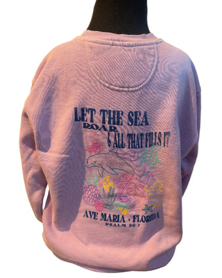 Ave Maria Florida Psalm 98:7 Youth Crewneck