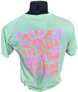 Ave Maria FLorida - Palm Puff Print - Ringspun Tee