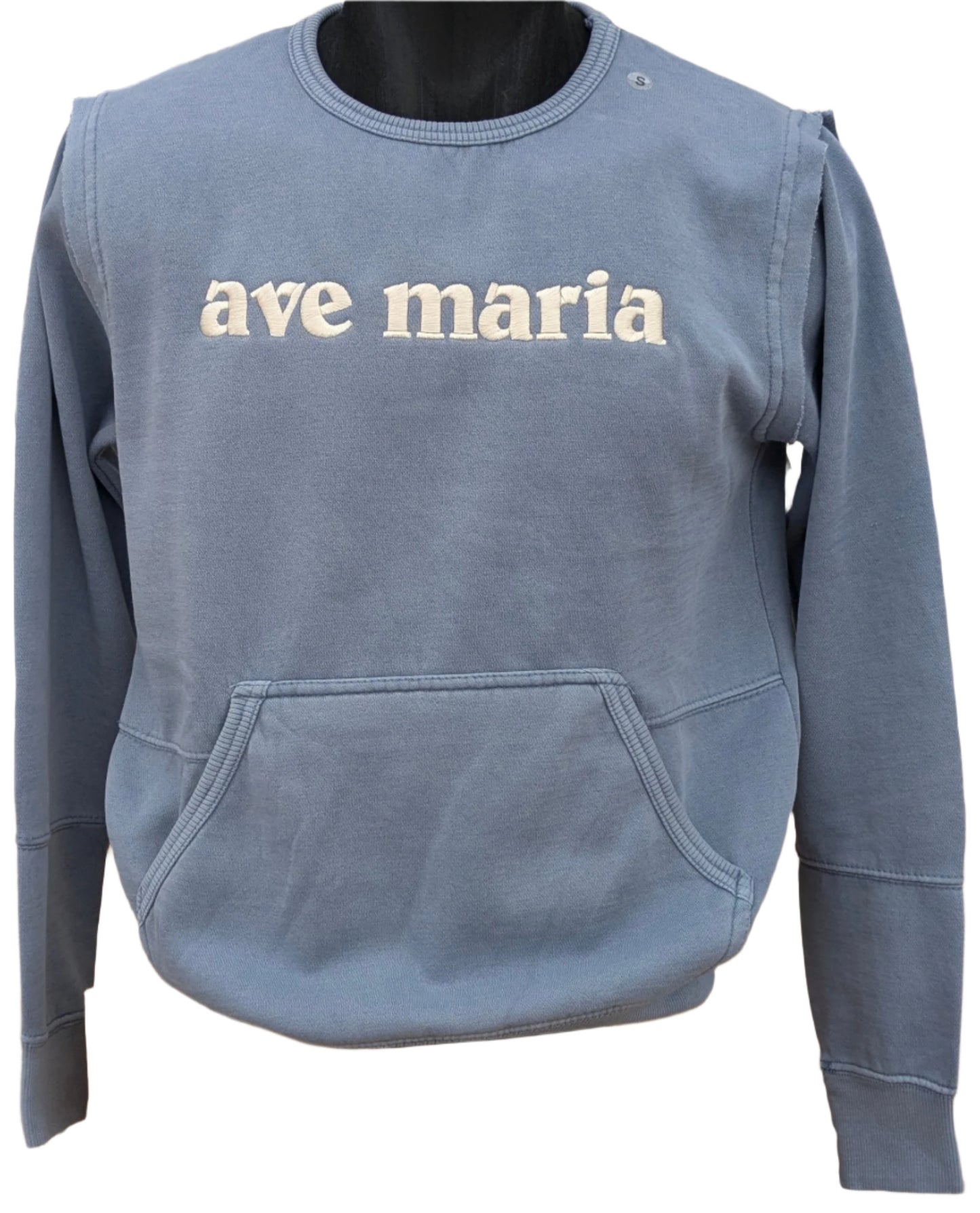 Ave Maria Embroidered - Costal Color Crew Ladies Sweater