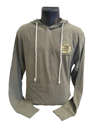 Ave Maria Florida Gulf Coast Beach Sign Hooded Long Sleeve Tee - Blue 84