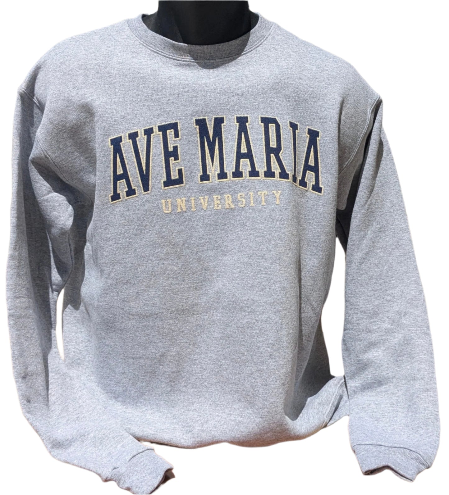 Ave Maria University - Puff Print - Crew Sweatshirt - Blue84