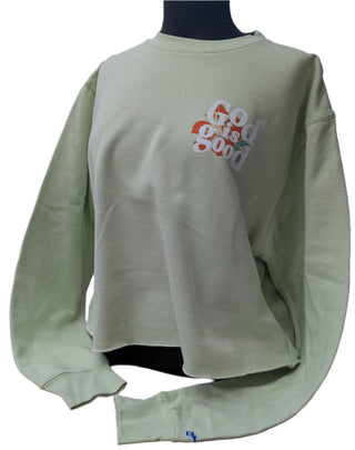God is Good - Cropped Crew Sweatshirt - Blue84