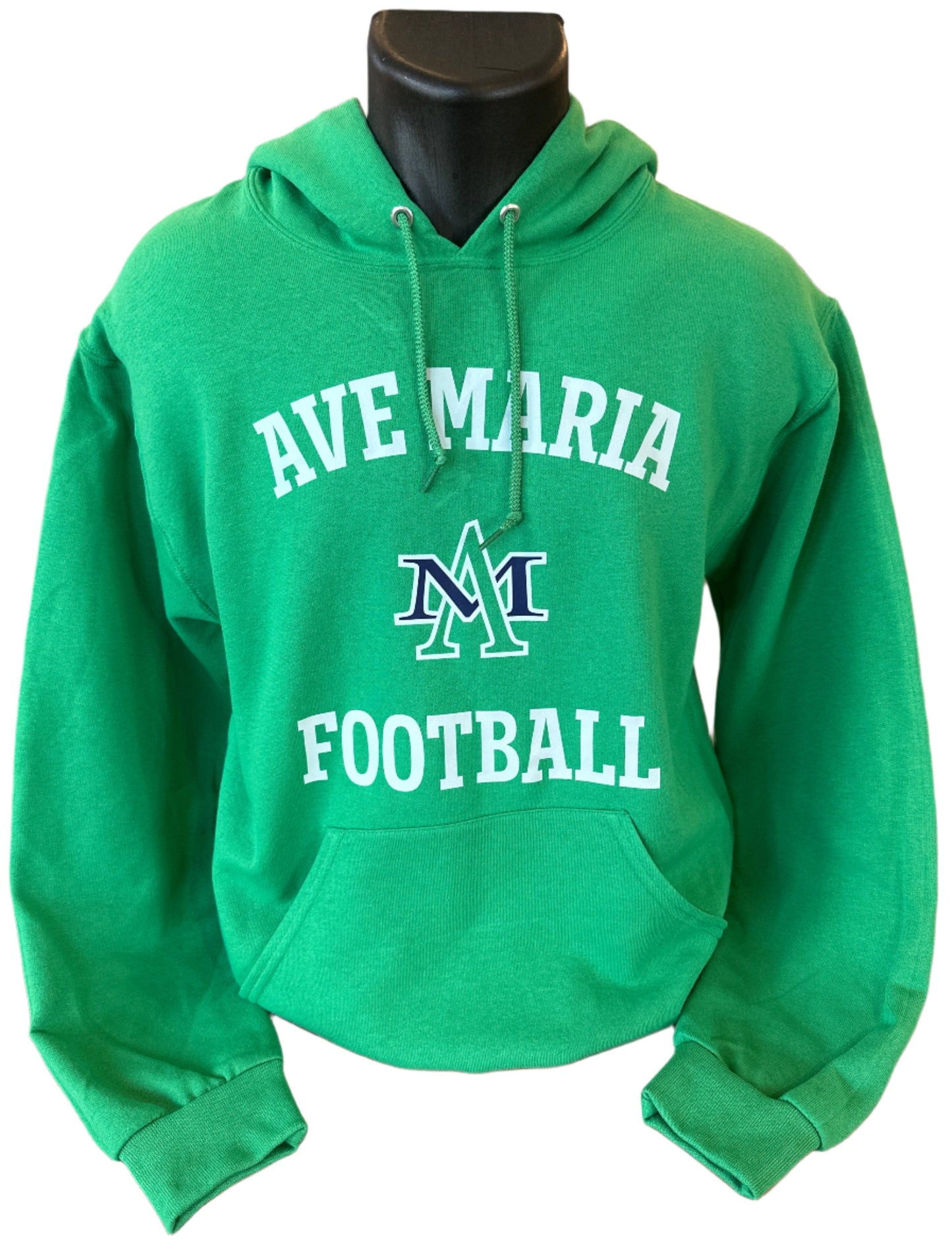 Jerzees - Ave Maria Football Kelly Green Hoodie