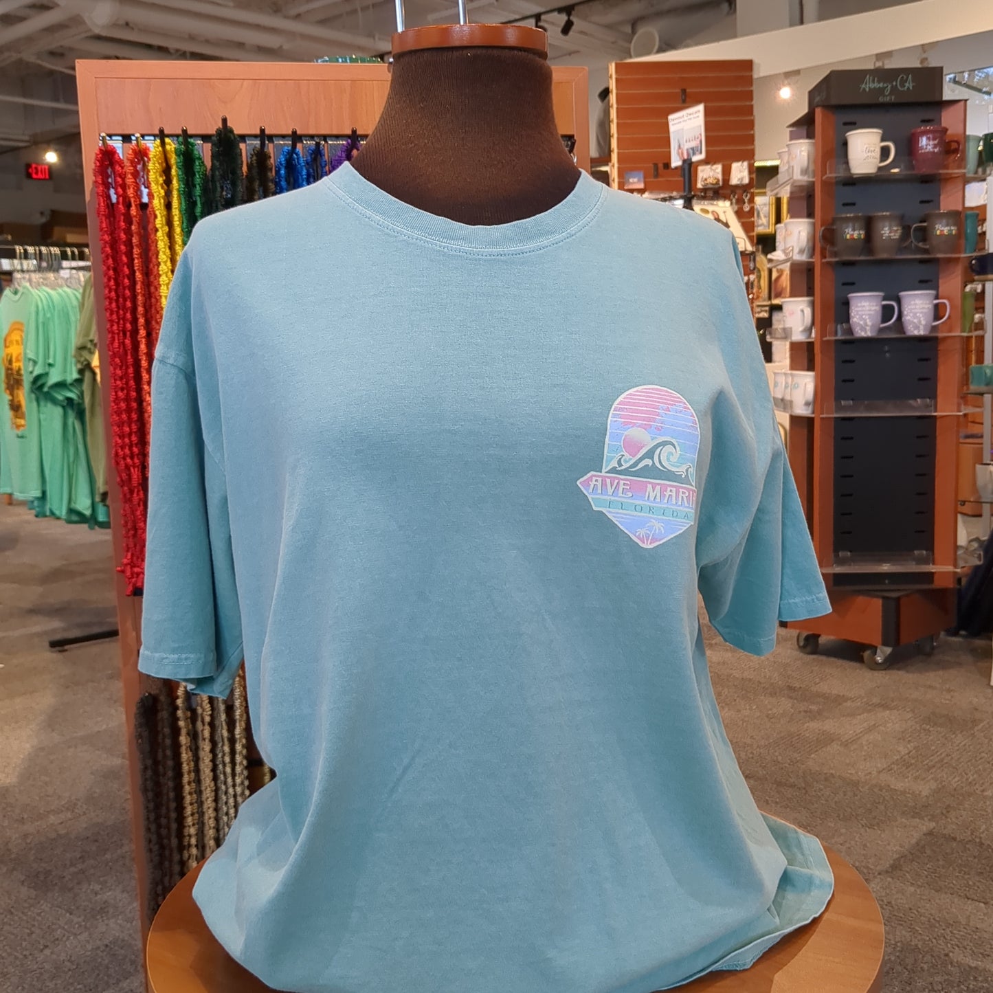 "live in the sunshine, swim in the sea, drink the wild air," Ave Maria FL, Ringspun Short Sleeve Tee
