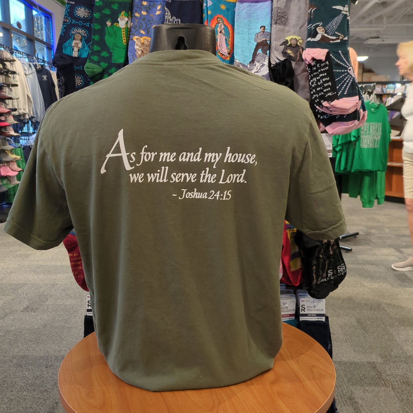 Joshua 24:15 Sage Short Sleeve T-Shirt- Ave Maria, FL