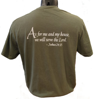 Joshua 24:15 Sage Short Sleeve T-Shirt- Ave Maria, FL