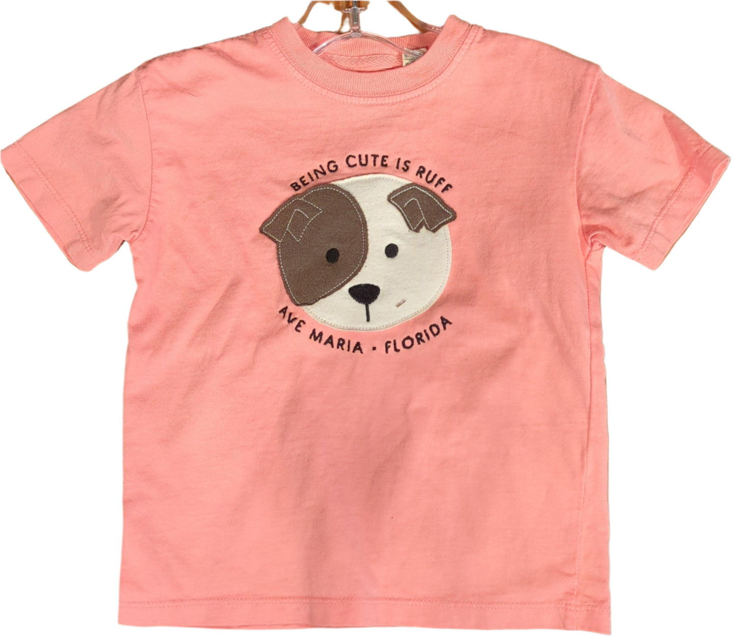 "Being Cute is Ruff"- Dyed Ringspun Roto Dog Jersey Toddler Tee