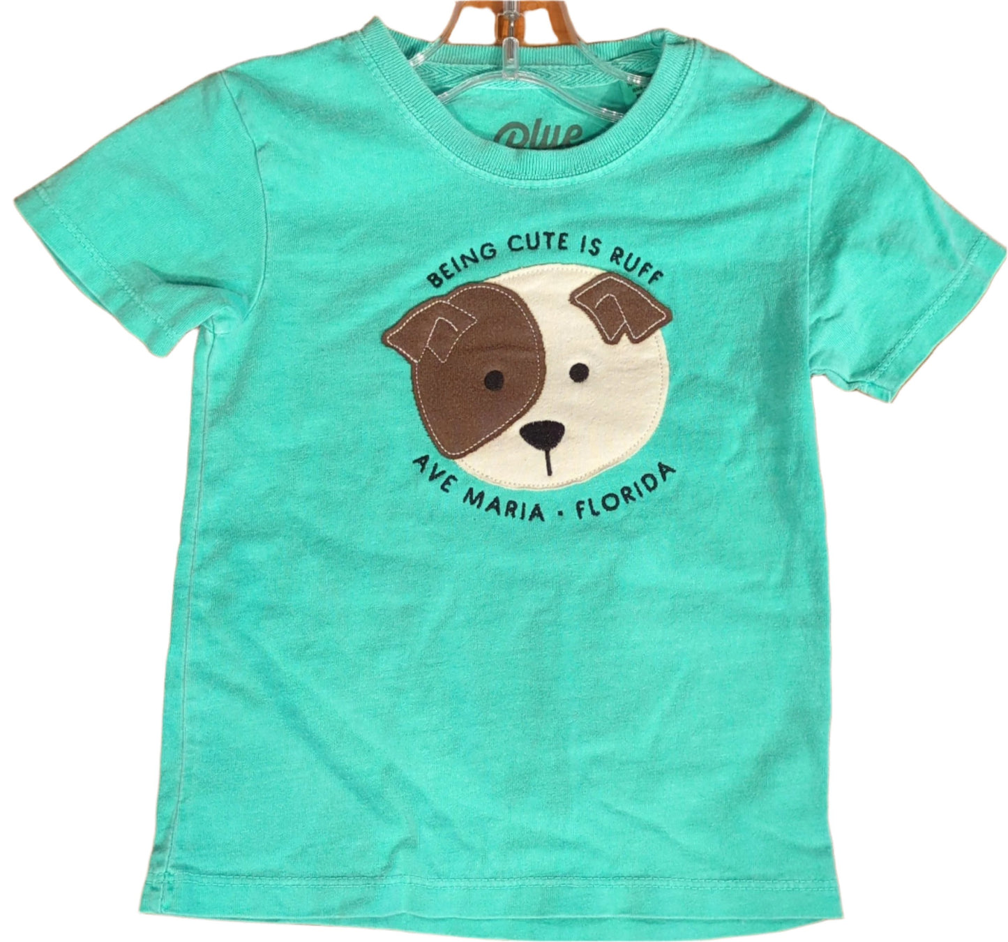 "Being Cute is Ruff"- Dyed Ringspun Roto Dog Jersey Toddler Tee