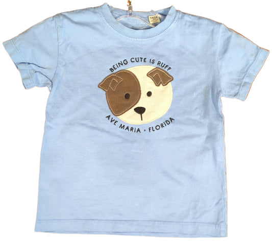 "Being Cute is Ruff"- Dyed Ringspun Roto Dog Jersey Toddler Tee