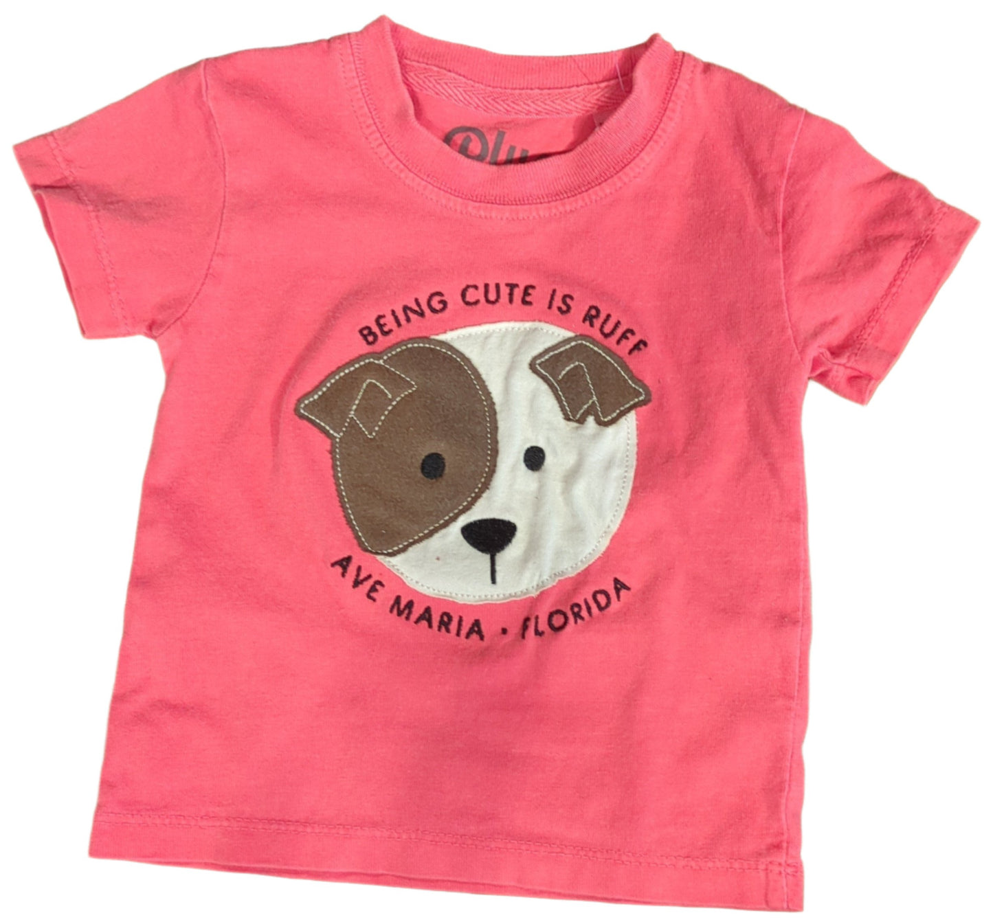 "Being Cute is Ruff"- Dyed Ringspun Roto Dog Jersey Toddler Tee