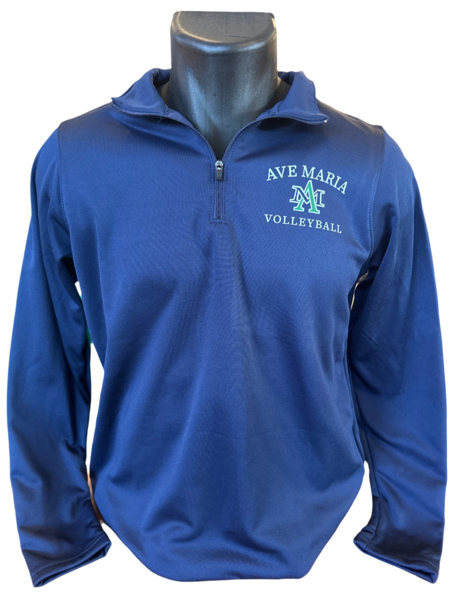 Ave Maria Volleyball Navy Quarter zip - Augusta Sportswear