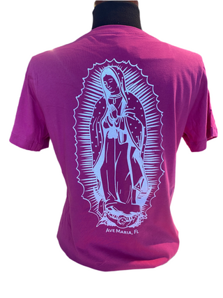 Our Lady of Guadalupe Berry V-Neck Ladies T-Shirt
