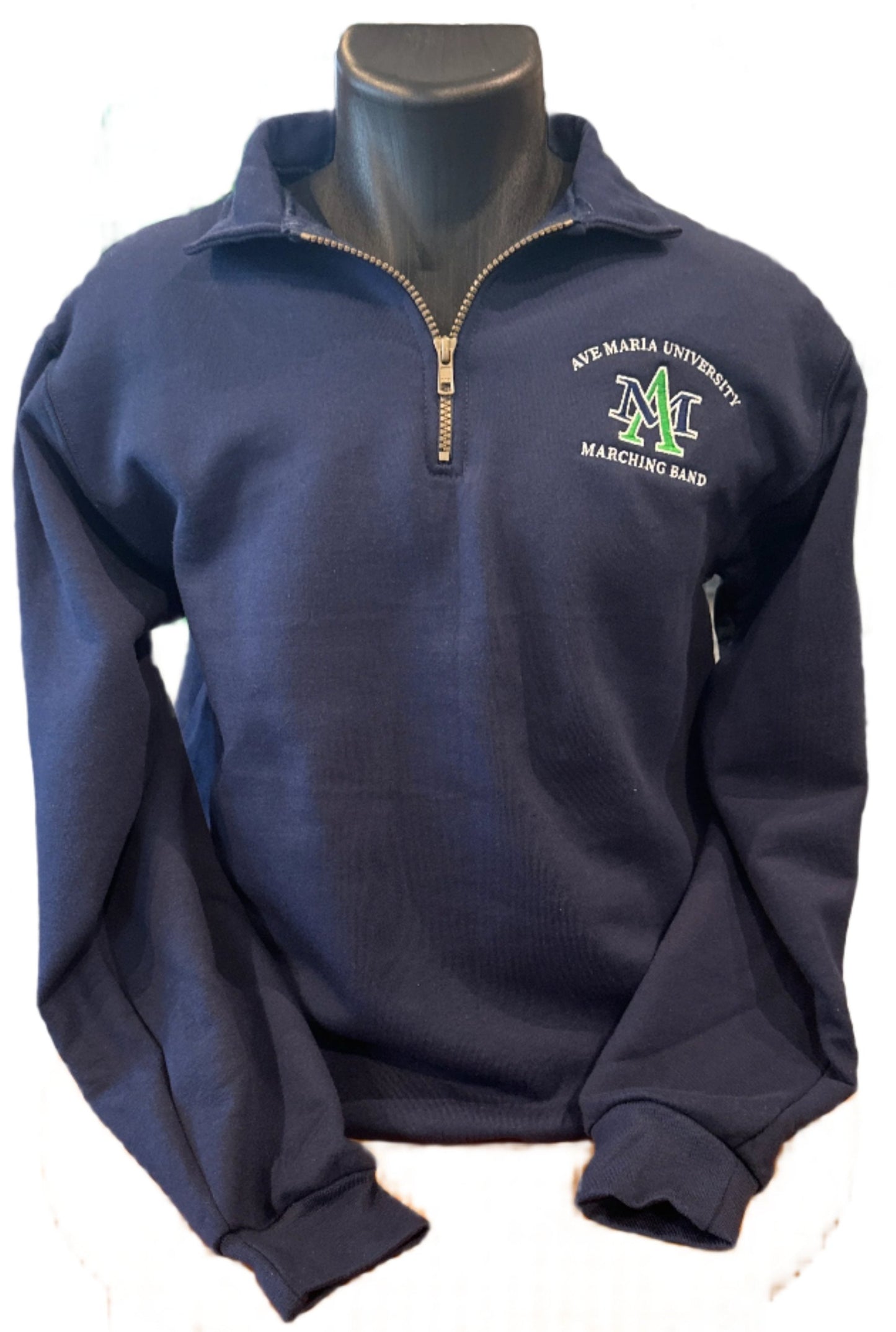 Ave Maria University Marching Band Navy Quarter Zip