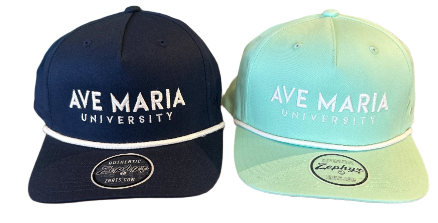 Ave Maria University Curve Hat with Rope