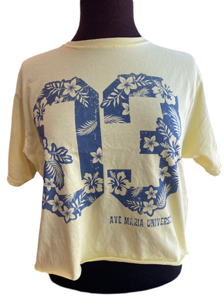 Ave Maria University '03 Hibiscus Cropped Ringspun Tee