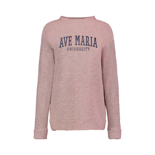 Lyla Loop Pink Fleece Mock Neck Ave Maria University - Blue 84