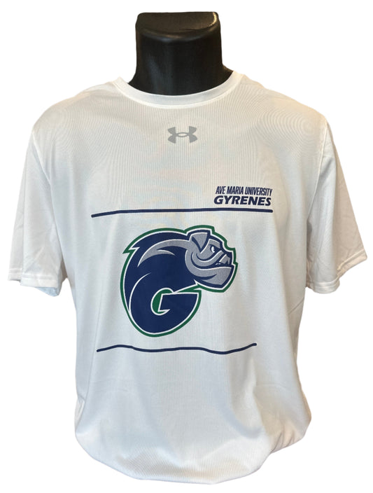 Under Armour Ave Maria University Gyrenes White Drifit T-Shirt