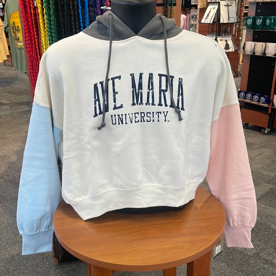 Ave Maria University Annabelle Sueded Colorblock Hood Pullover