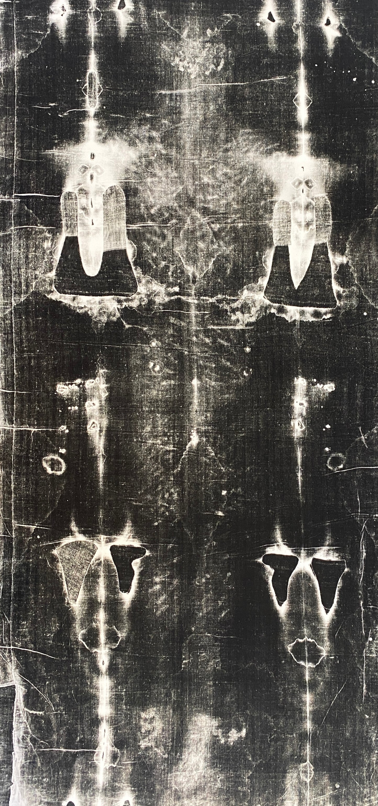 Negative Back Image of the Shroud of Turin by Vernon Miller 8.5" x 18"