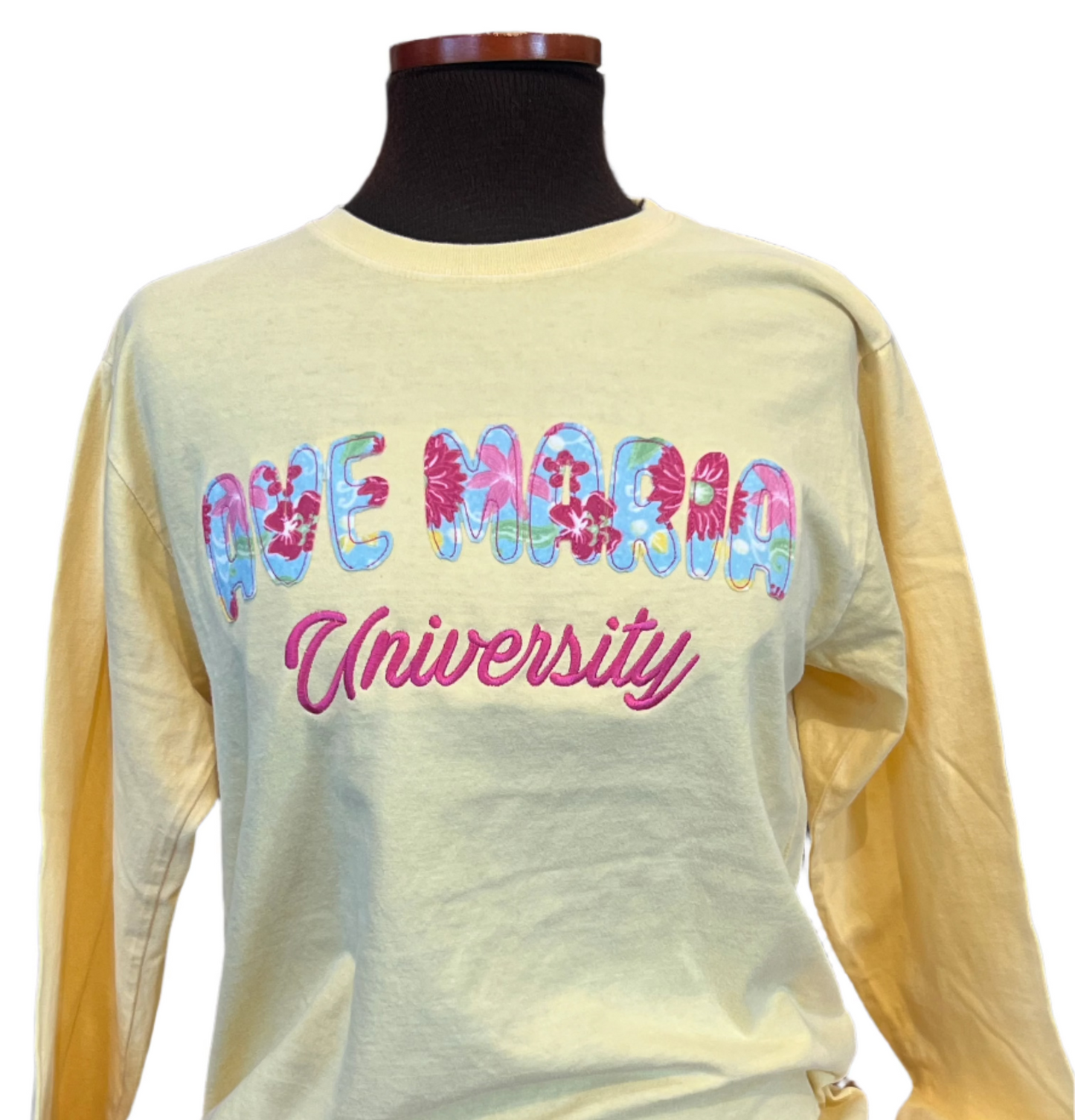 Ave Maria University Floral Ringspun Longsleeve