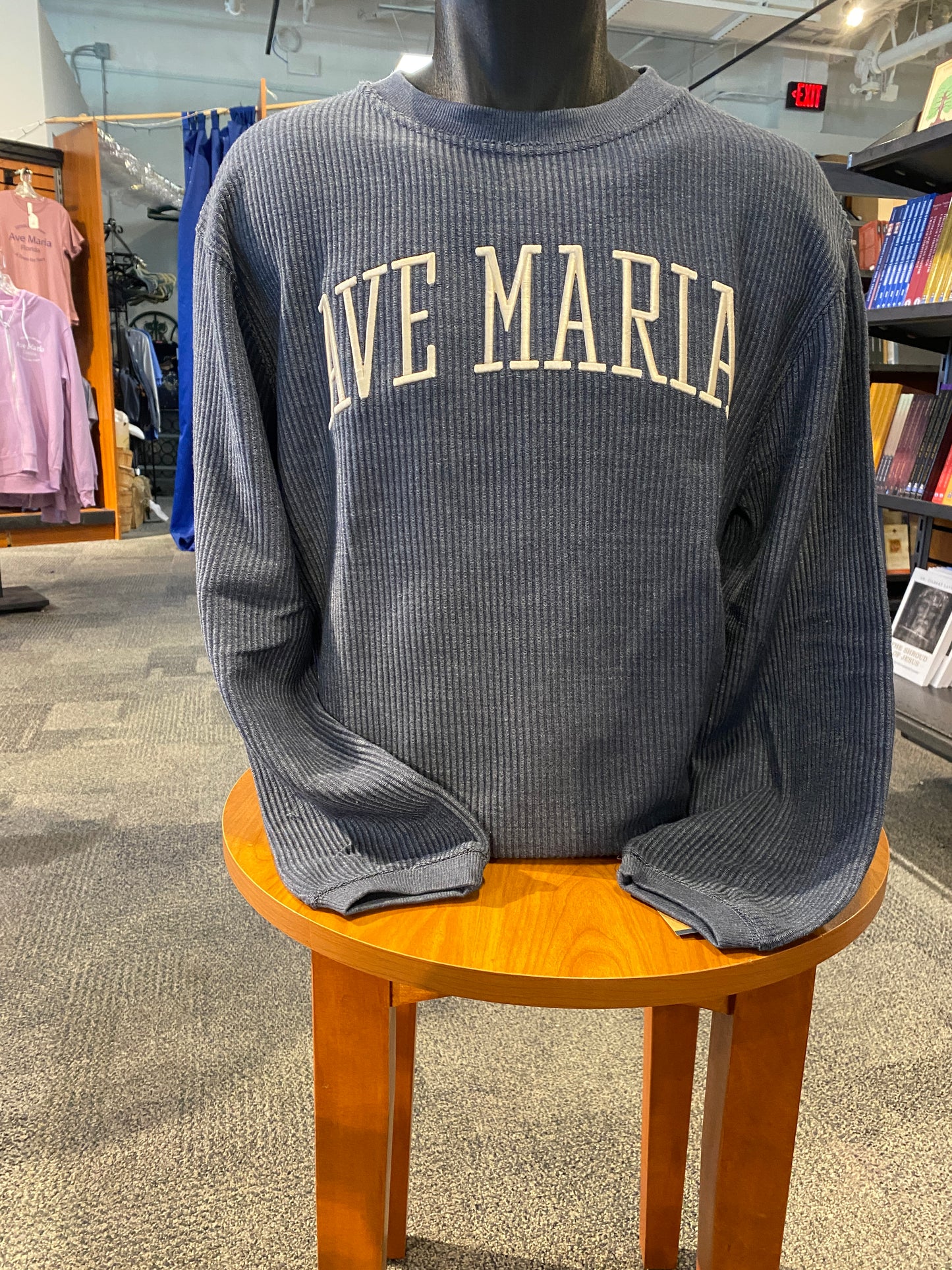 Ave Maria Bryce Corded Crew Embroidered Sweatshirt