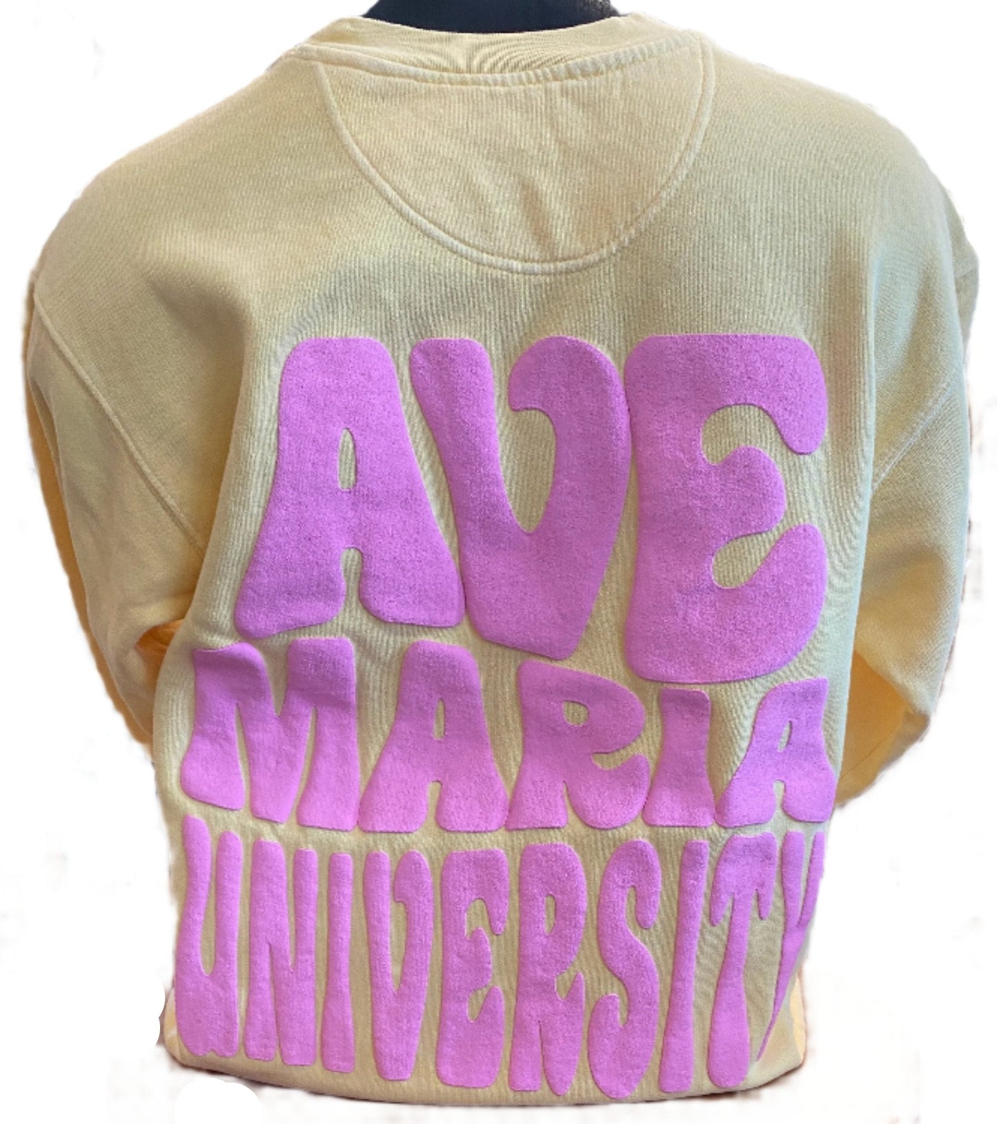 Ave Maria University Puff Letter Fleece Crew