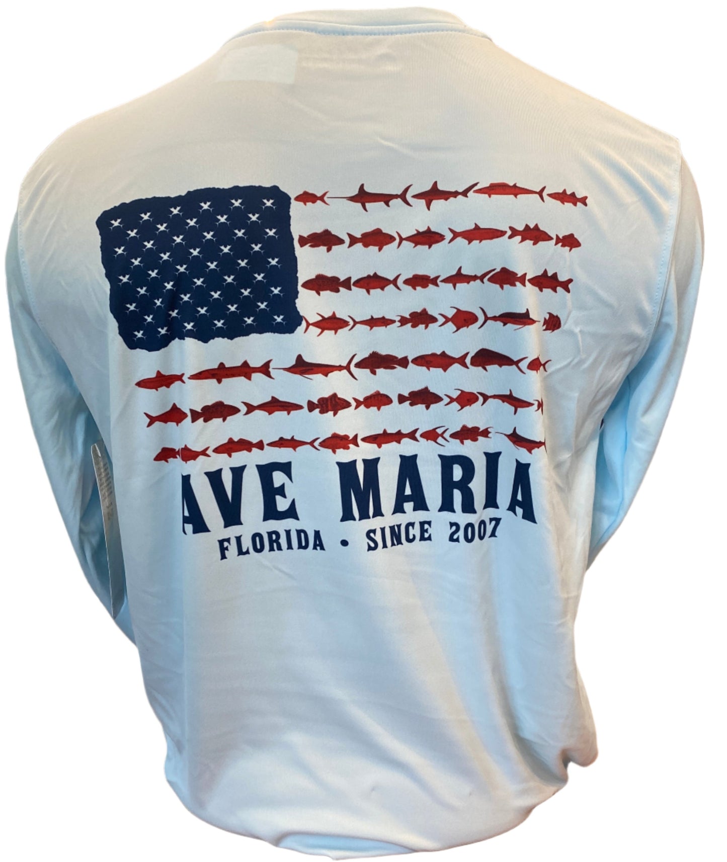 Ave Maria Florida American Flag Drifit Long Sleeve-Altered Latitudes