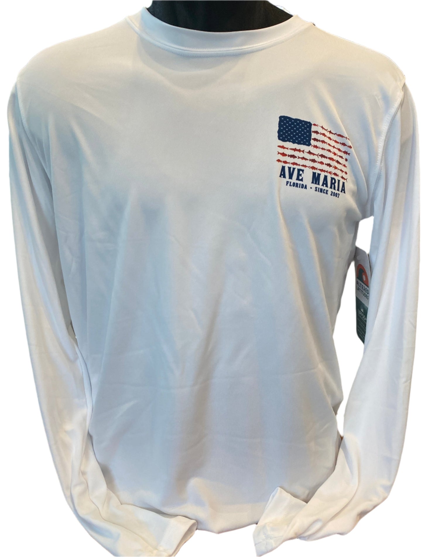 Ave Maria Florida American Flag Drifit Long Sleeve-Altered Latitudes