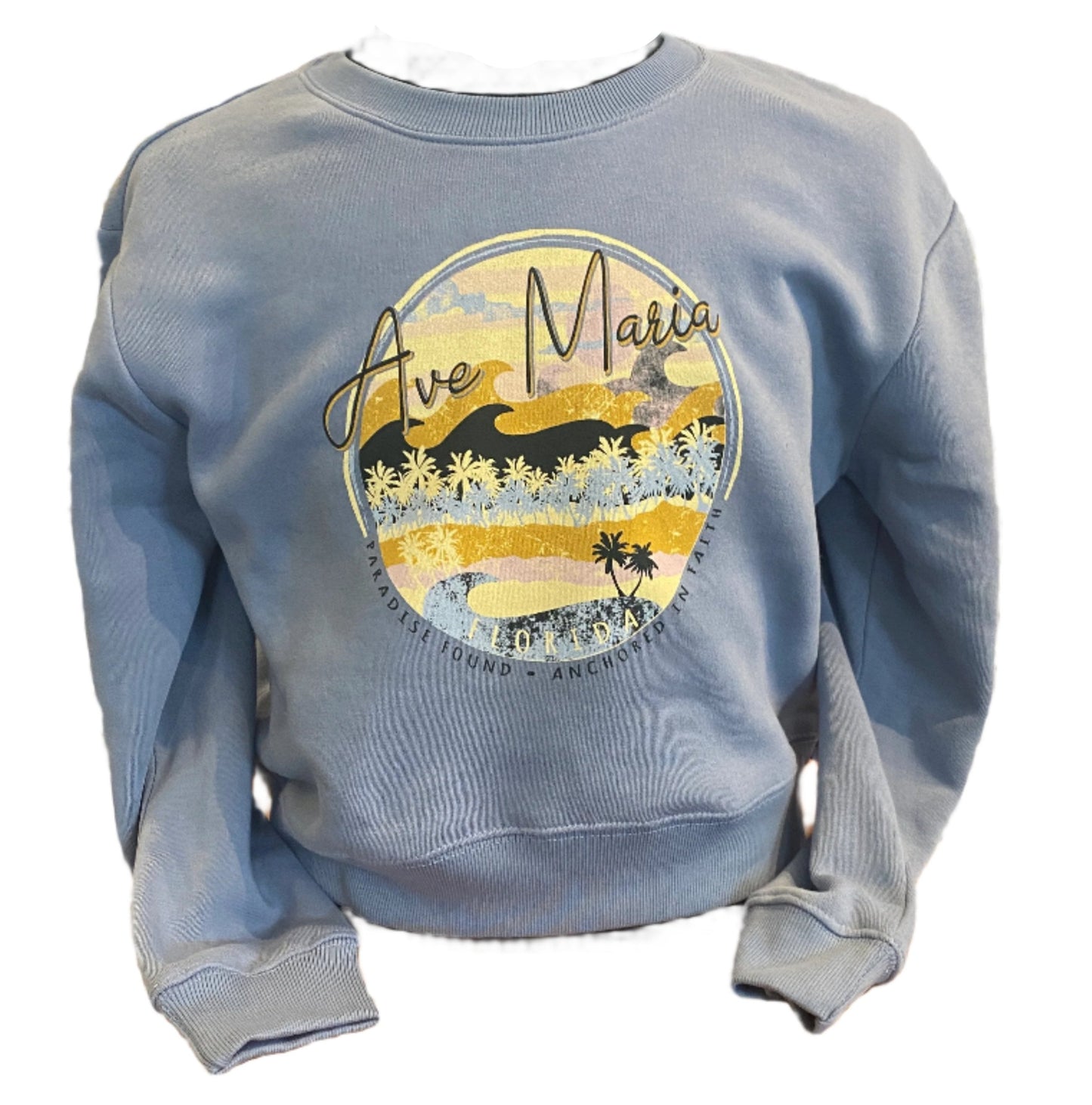 Ave Maria Florida- Paradise Found, Anchored in Faith Midi Fleece Crew