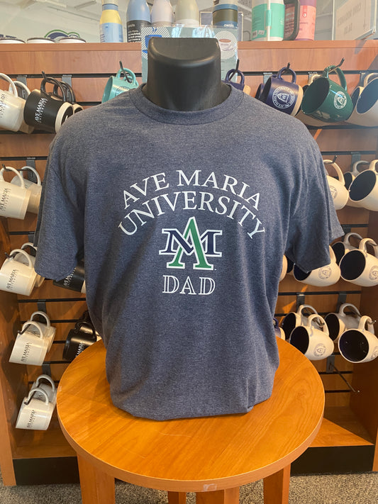 Ave Maria University Dad Heather Navy Tee