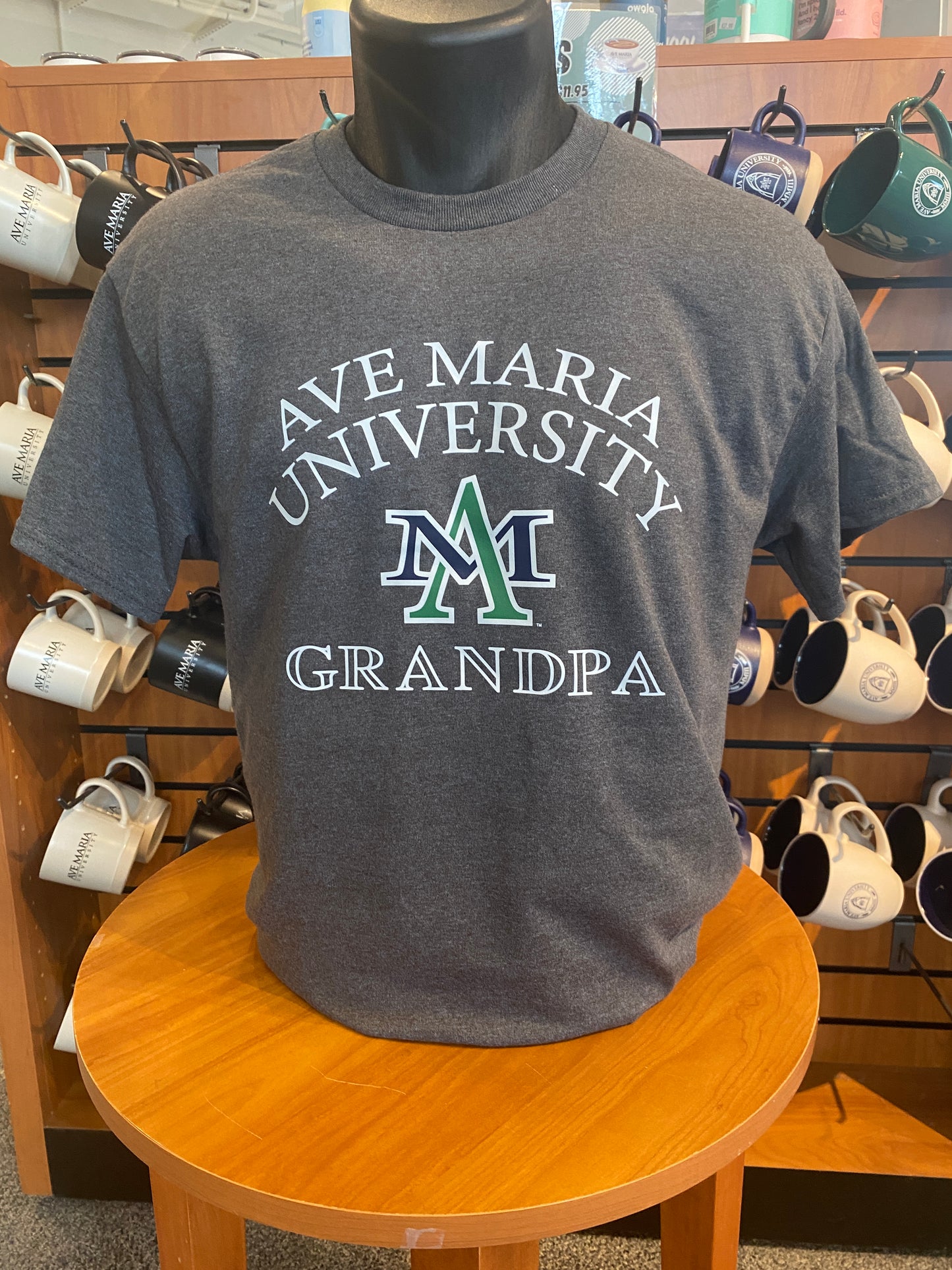 Ave Maria University Grandpa Heather Grey Tee