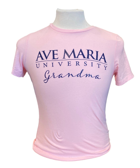 Ave Maria University Grandma Light Pink Ladies Tee