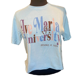 Ave Maria University Anchored in Faith Cropped Tee