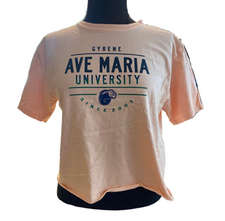 Ave Maria University Gyrene Since 2003 Cropped Tee - Blue 84