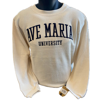 Ave Maria Bryce Corded Crew Embroidered Sweatshirt