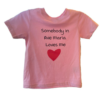 Somebody in Ave Maria Loves Me Youth T-Shirt