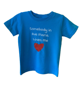 Somebody in Ave Maria Loves Me Youth T-Shirt