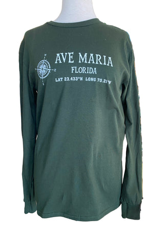 Ave Maria Compass Long Sleeve Tee - Gildan