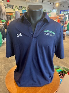 UA Navy Team Tech Polo with sleeve print