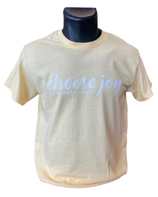 Ave Maria University Choose Joy Yellow Tee - Gildan