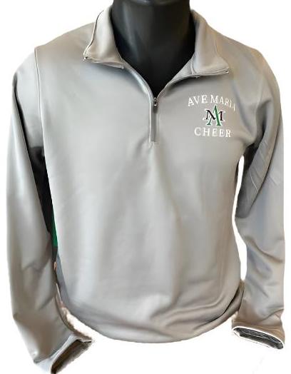 Ave Maria Cheer Gray Quarter Zip - Augusta Sportswear