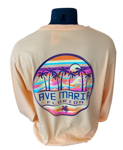 Ave Maria Florida Sunset Long Sleeve Tee - Blue 84